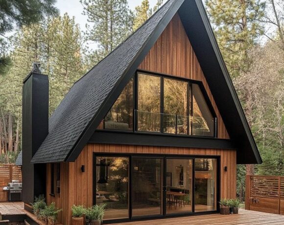 Modern A-Frame Cabin Design Interior