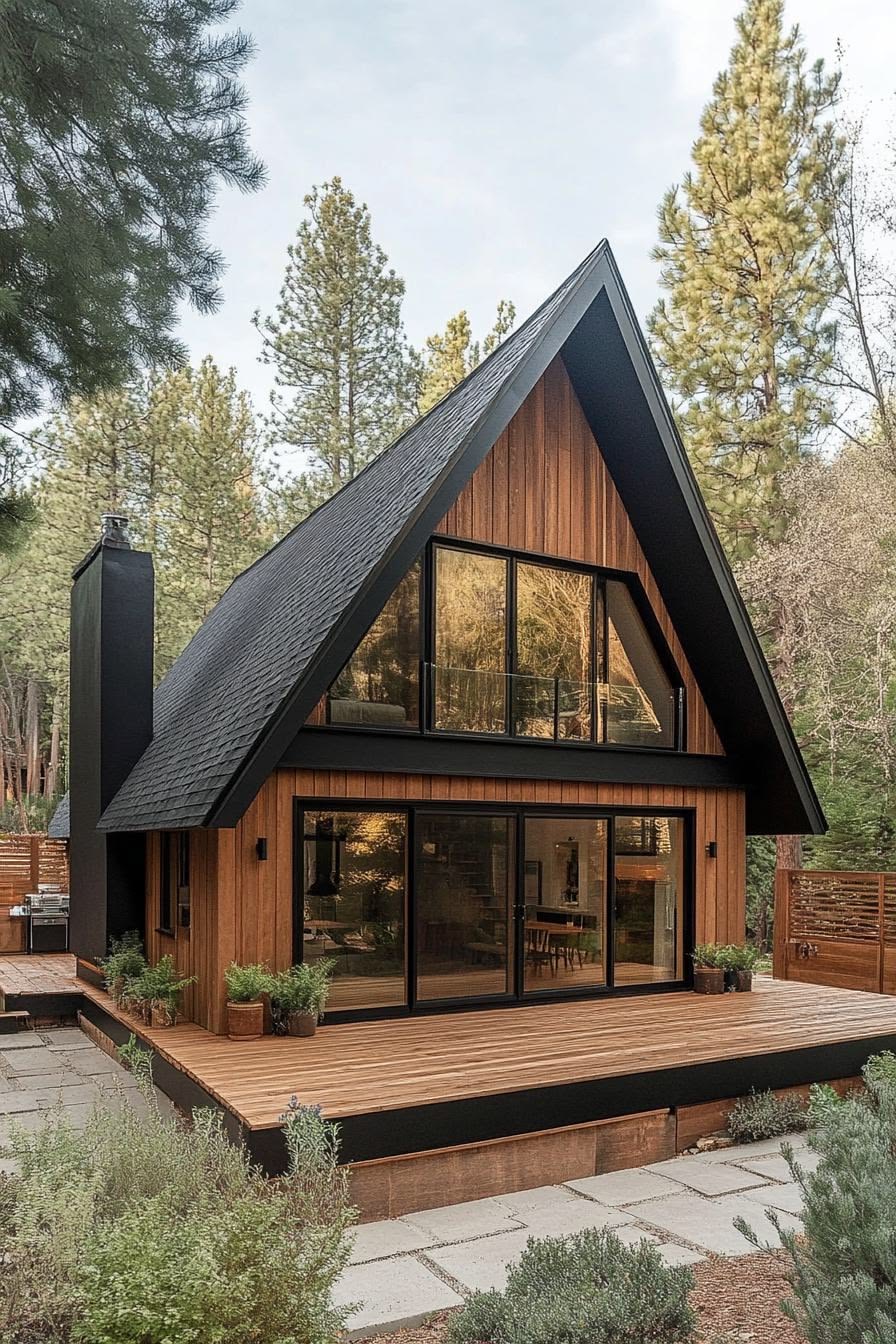 Modern A-Frame Cabin Design Interior