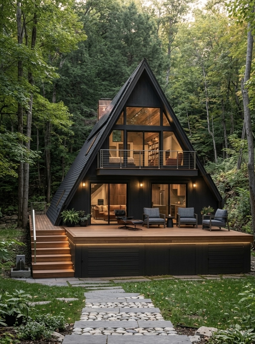 Modern A-Frame Cabin Design